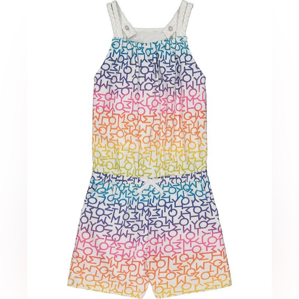 Tommy Hilfiger Girls Multicolour Romper Youth Size Large 12-14 Monogram Print